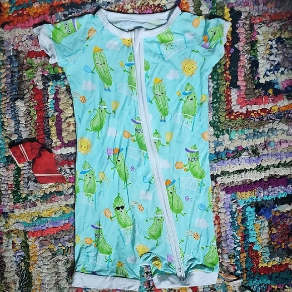 Little Sleepies Pickleball Print shortie Romper - Picture 1 of 2